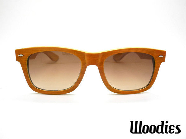 ORANGE BAMBOO WOOD SUNGLASSES