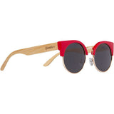 RED CAT EYE BAMBOO WOOD SUNGLASSES