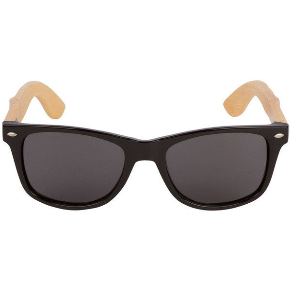 BLACK HYBRID BAMBOO WOOD SUNGLASSES