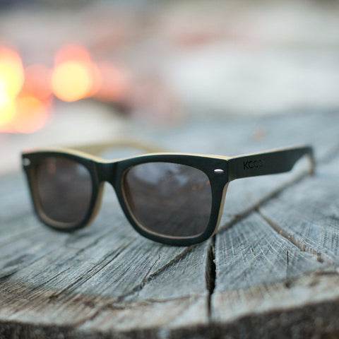 WOODIES X KCCO LIMITED EDITION BLACK BAMBOO SUNGLASSES