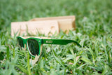 WOODIES X KCCO LIMITED EDITION GREEN BAMBOO SUNGLASSES