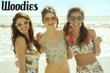 WHITE BAMBOO WOOD SUNGLASSES