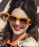 ORANGE BAMBOO WOOD SUNGLASSES