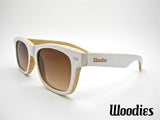 WHITE BAMBOO WOOD SUNGLASSES